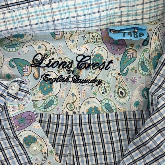 Lions Crest by English Laundry Blue Button Down Shirt Size 2XL - Picture 9 of 16